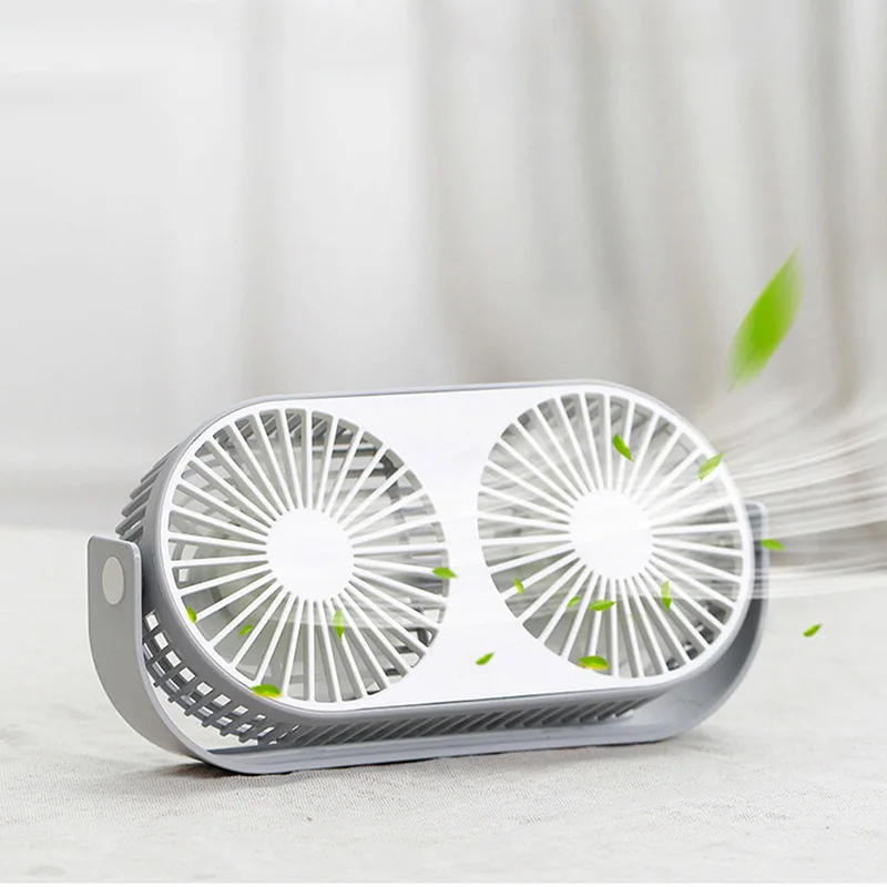 Prenosni Mini Aromaterapija Fan 360 Nastavljiv USB Office Namizni Ventilator 10 Rezila 3 Hitrosti Dvojno Glavo Mini Namizni Ventilator Za Dom