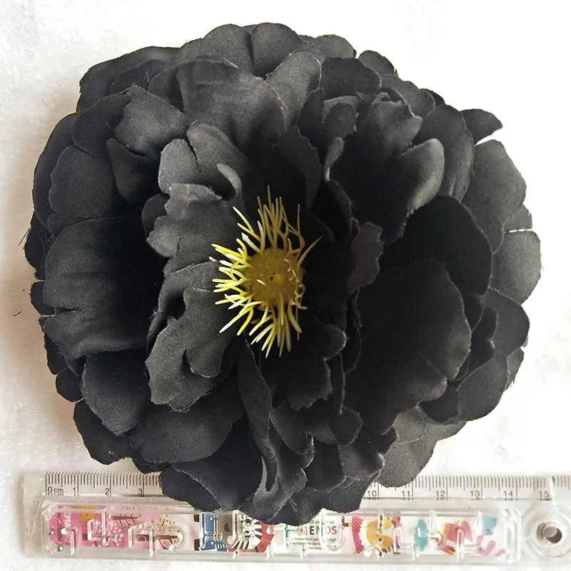 Umetni Black Rose Glavo Simulacije Svile Peony Doma Poročno zabavo Halloween Dekoracijo DIY Venec Cvetlični Aranžma Darilo 10pc