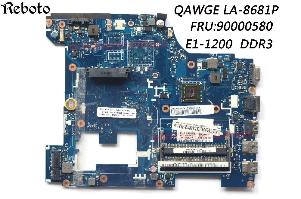 Classy Matično ploščo Za Lenovo G585 Prenosni računalnik s CPU E1-1200 Številka Dela 90000580 QAWGE LA-8681P DDR3 Delo na Debelo Podporo