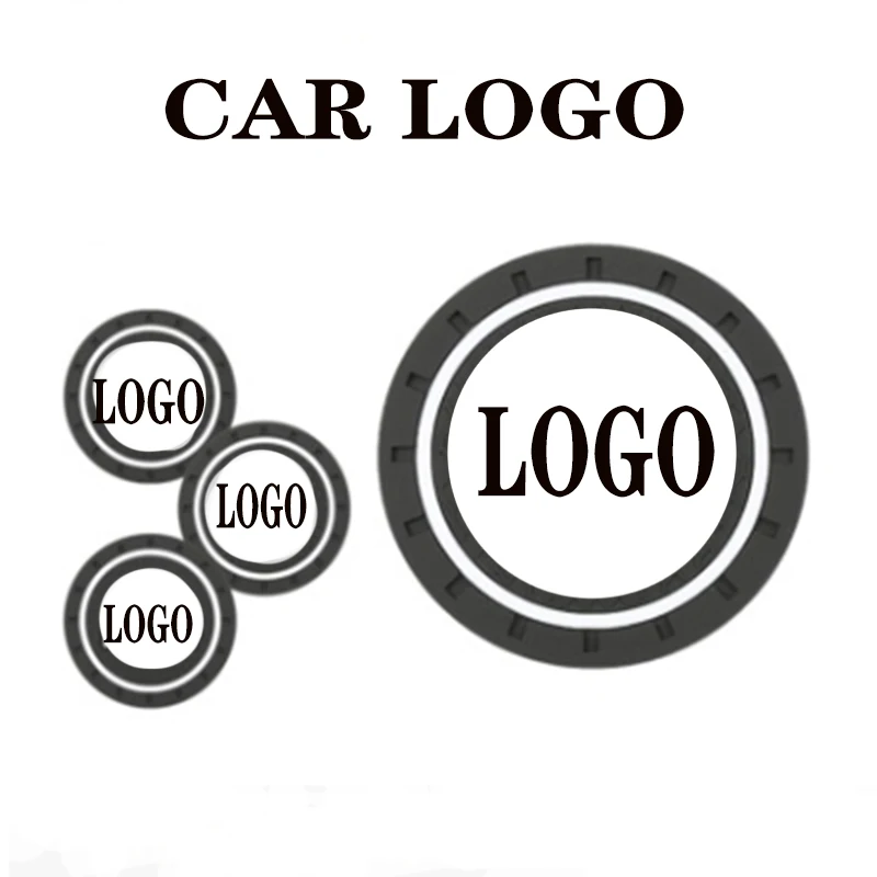 2pcs Avto logo pvc non-slip železnica avto notranje zadeve vodi železnica avto dekoracijo dobave avto logotip univerzalno držalo za benz