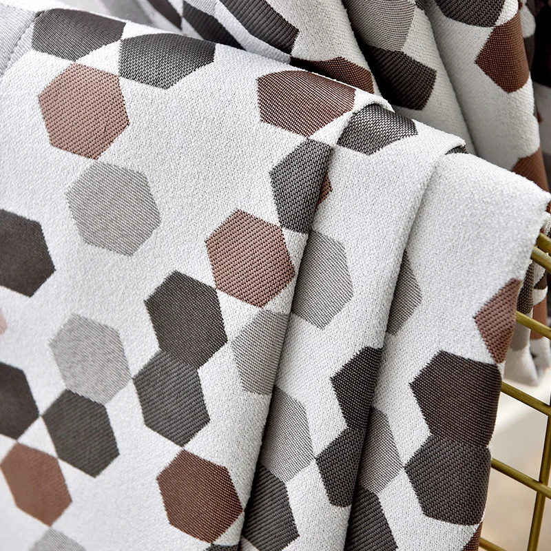 Zavese po meri luksuzni Nordijska Preprosta sodoben ženiljska Jacquardske debele Mozaik krpo blackout zavese til draperije M712