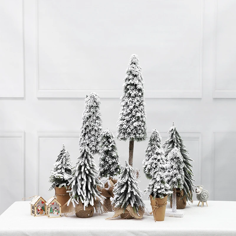 Umetno Božično Drevo, Les, Božični Okraski Imetnik, ki je Osnova za Božič Doma Stranka Dekoracijo Zelene Rastline Miniaturni
