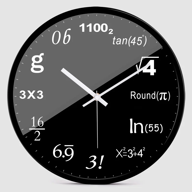Digitalni Ustvarjalne Stenske Ure Sodobno Oblikovanje Matematike Element Razredu Stenske Ure Reloj De Pared Ure Steno Doma Dekor LL60WC