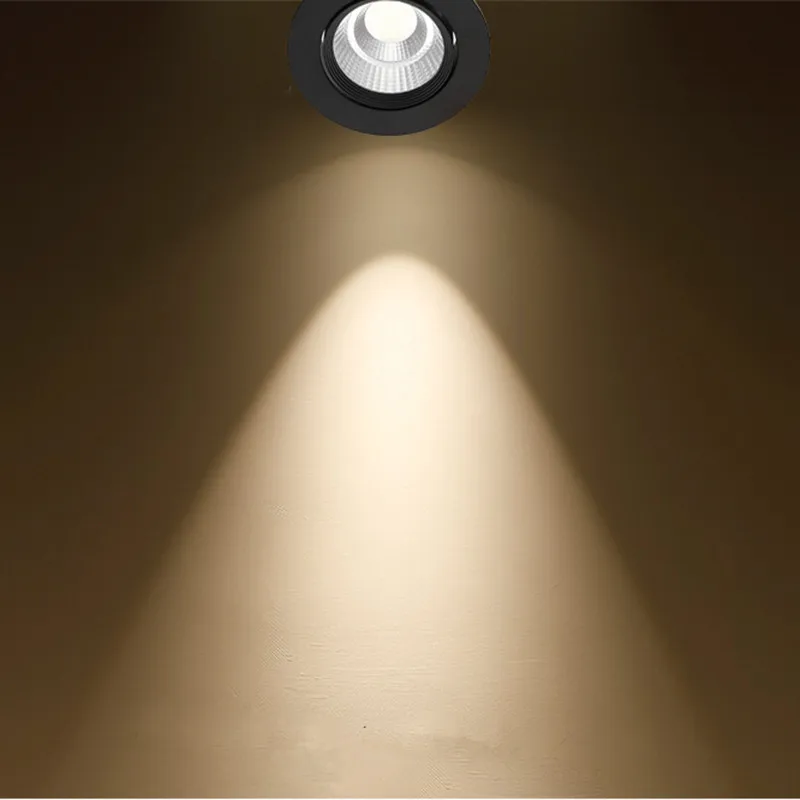 Možnost zatemnitve COB LED Downlight svetlobe 3W 5W 7W 10W 15W 20W RGB Vgradne Stropne Luči AC120V 240V Plošča svetloba Svetilke Razsvetljave v Zaprtih prostorih