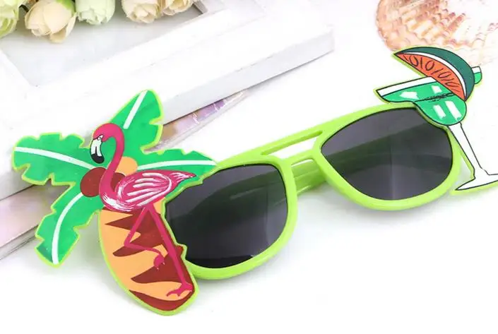 Hawaiian Novost Očala Tropskih Hula Beach Party Očala, Ananas Flamingo Očala Kokoš Noč Fazi pustna očala