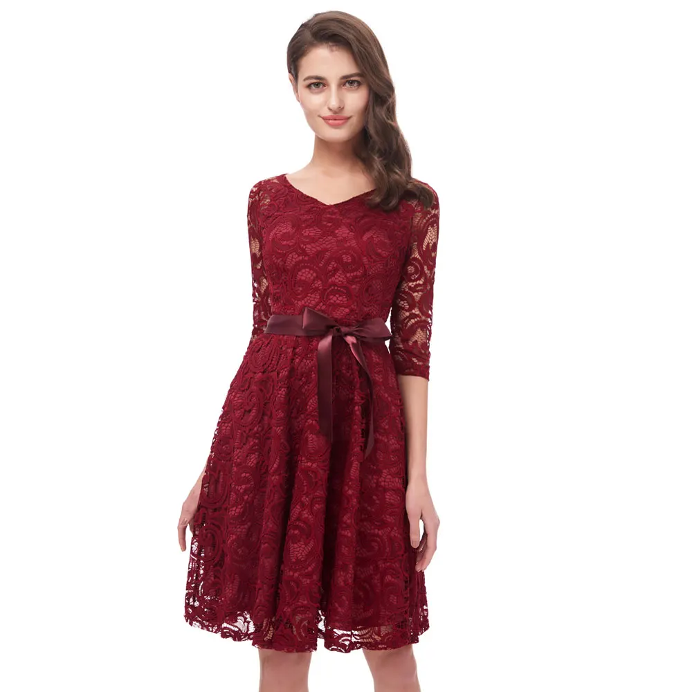 Poceni lepotni večerne Obleke kratek 2019 senior študent prom oblačenja čipke temno roza maturantski obleki formalno stranko obleko vestido de noiva
