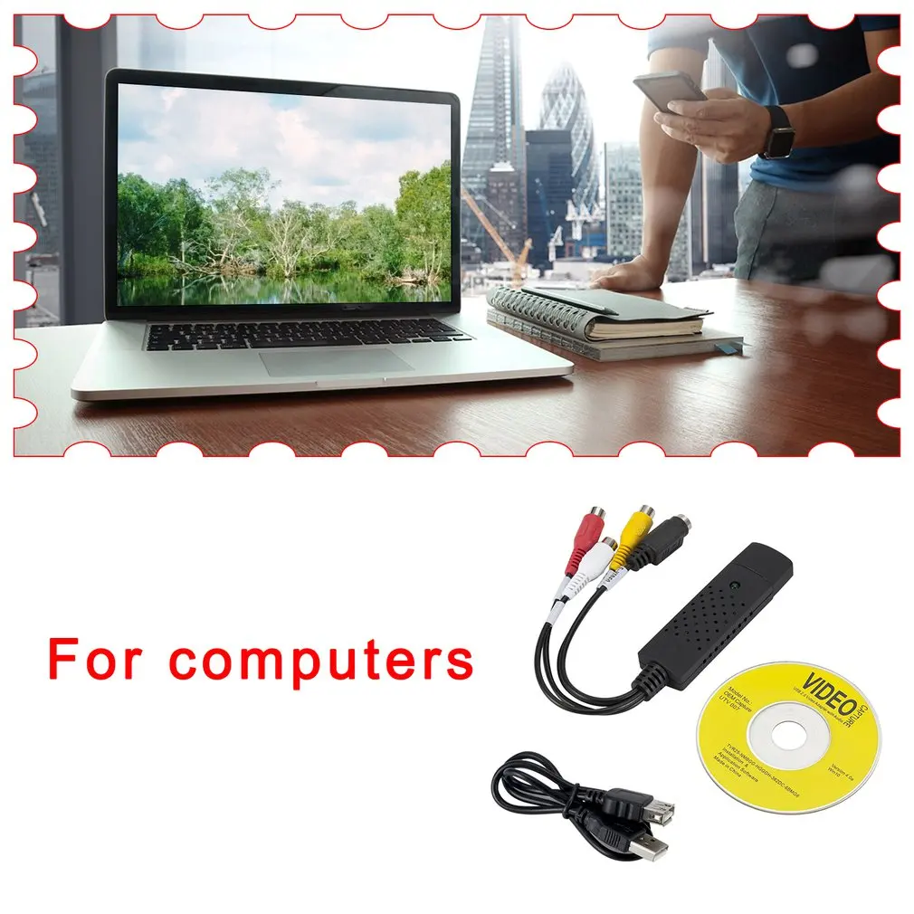 USB 2.0, Zajem Video Kartice Pretvornik PC Adapter za TV, Audio, DVD, DVR VHS Za windows 2000 Za XP, Vista Za Win 7