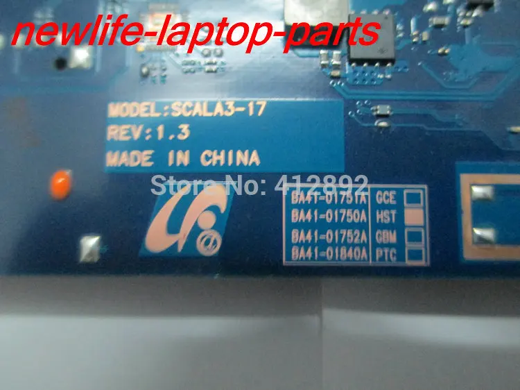 Original za NP300 NP300E7A motherboard Scala3-17 BA41-01750A BA92-09243A DDR3 maiboard test hitro ladjo