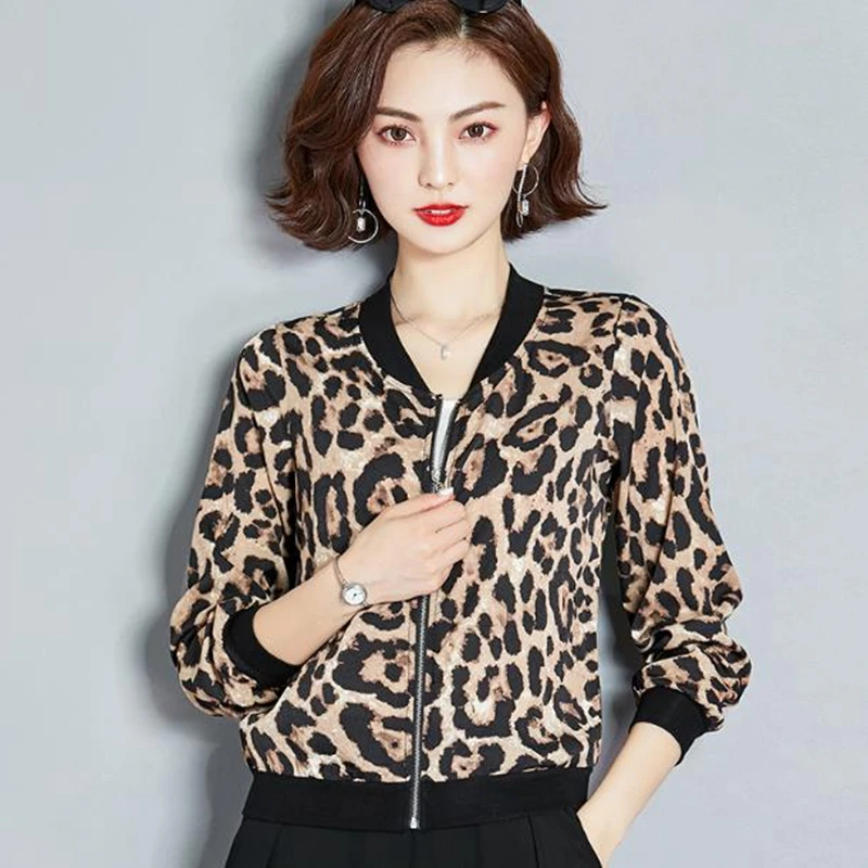 Spomladi jeseni leta 2020 novo kratek plašč žensk priložnostne sonce dokaz majico, Jopico tujih korejski leopard tiskanja šal plašč za ženske