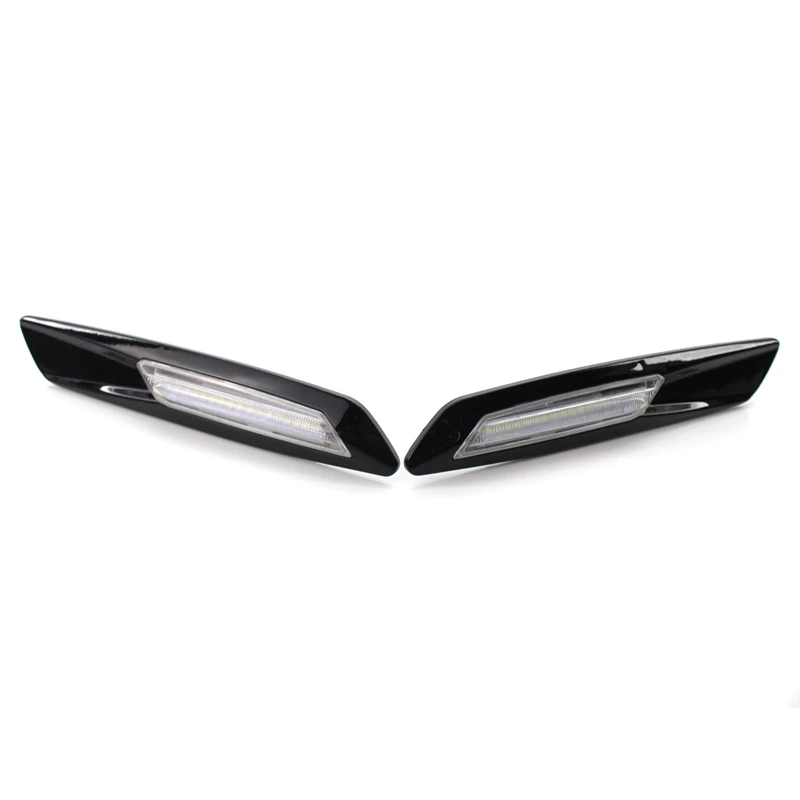 2Pcs Bela LED Strani Oznako Vključite Opozorilne Luči Za BMW 1 3 5 Series E81 E82 E87 E88 E90 E91 E92 E93 E60 E61, Črna