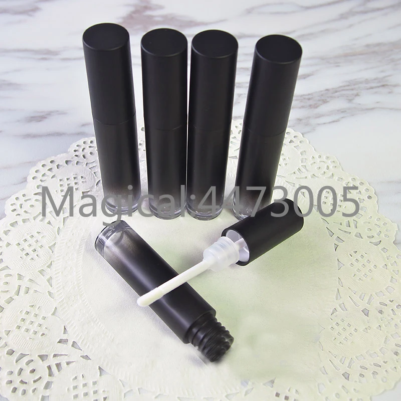 6.5 ML 50pcs Krog Prazno Črno Lip Gloss Cev,Vrhunske Kakovosti Ustnice Lepoto Orodje,Elegantno Tekoče Šminka Ličila Pakiranje orodja