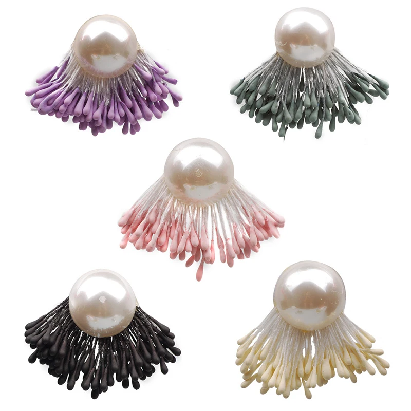 5 barv, prelivov cvet latica stud uhani multi-layer white pearl modni nakit za ženske, ženska