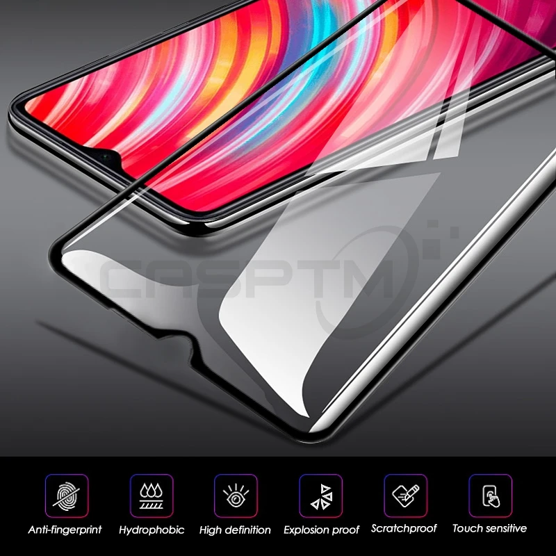 Za Xiaomi Redmi Opomba 8 Pro Kaljeno Steklo Spredaj Zaščitna Stekla Film Za Redmi 8 Full Screen Protector Črno Kaljeno Steklo