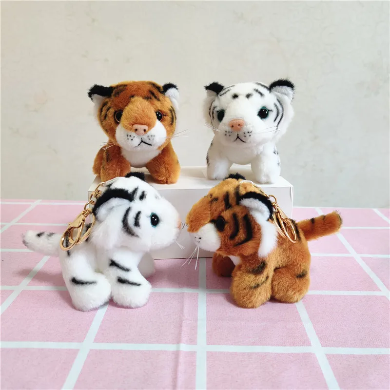 Hot-prodaja Kawaii Simulacije Tiger Lutka Plišastih Igrač Risanka Keychain Majhen Obesek Lutka Božič Darilo, Darilo za Rojstni dan Otroka