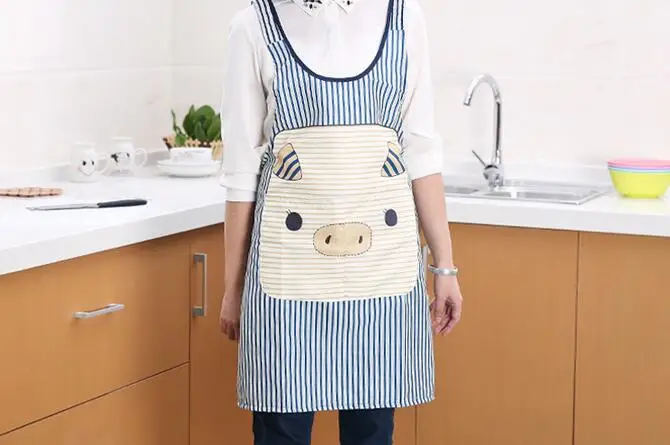 1PCS korejskem Slogu Mali Medved Vzorec Vroče brez Rokavov Visoke Kakovosti Oblačila, Kuhinjski Predpasnik Za Žensko Kuhanje za kuhinjsko Rabo