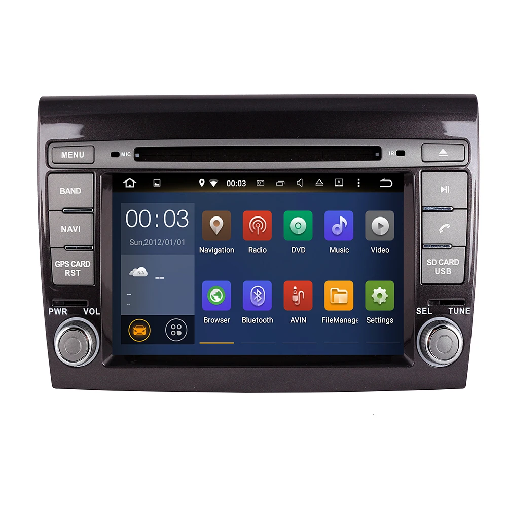 2 Din Android 10 4+32 G Avto Multimedijski predvajalnik Za Fiat/Bravo 2007 2008 2009 2010 2011 2012 DVD Automotivo GPS Radio 4 GB RAM-a OBD