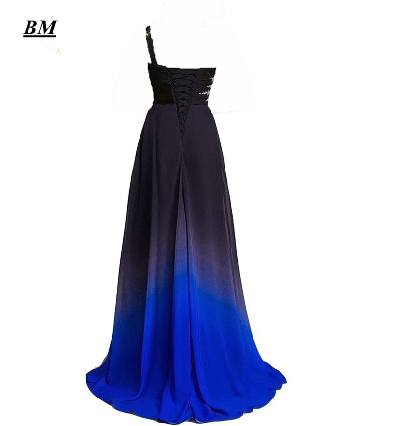 BM 2020 Elegantno A-line Ombre Prom Obleke Šifon Beading Dolgo Gradient Formalno Večer Stranka Obleko Obleke Vestidos De Gala BM262