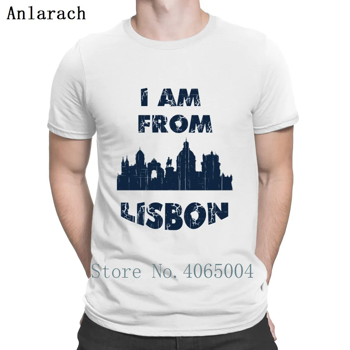 Lizbonska Sem Iz T Shirt Fitnes Poletje Kratek Rokav, Okrogel Ovratnik Smešno Standardni Model Slim Majica