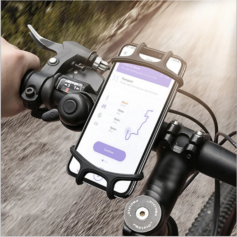 Silikonski Kolo Nosilec za Telefon, Mount 360 Vrtenja Koles Motocikel Baby Voziček, Stojalo Podporo za Pametni telefon