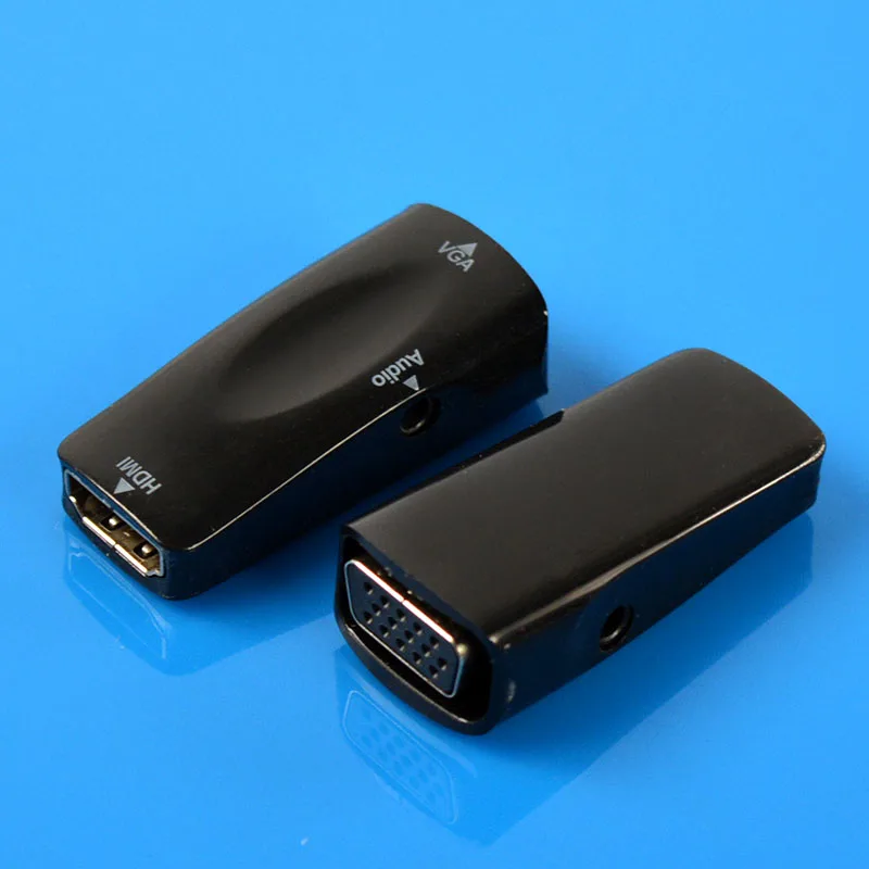 1PCS Vroče Prodajo Ženski VGA Ženski Pretvornik Polje Adapter z 1PCS AV Avdio Kabel za PC HDMI je združljiv