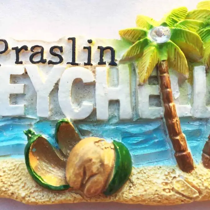 Otok Praslin, Sejšeli Hladilnik Magnet Spominek Dekor Tropskih Palm Gozd Hladilnik Magneti
