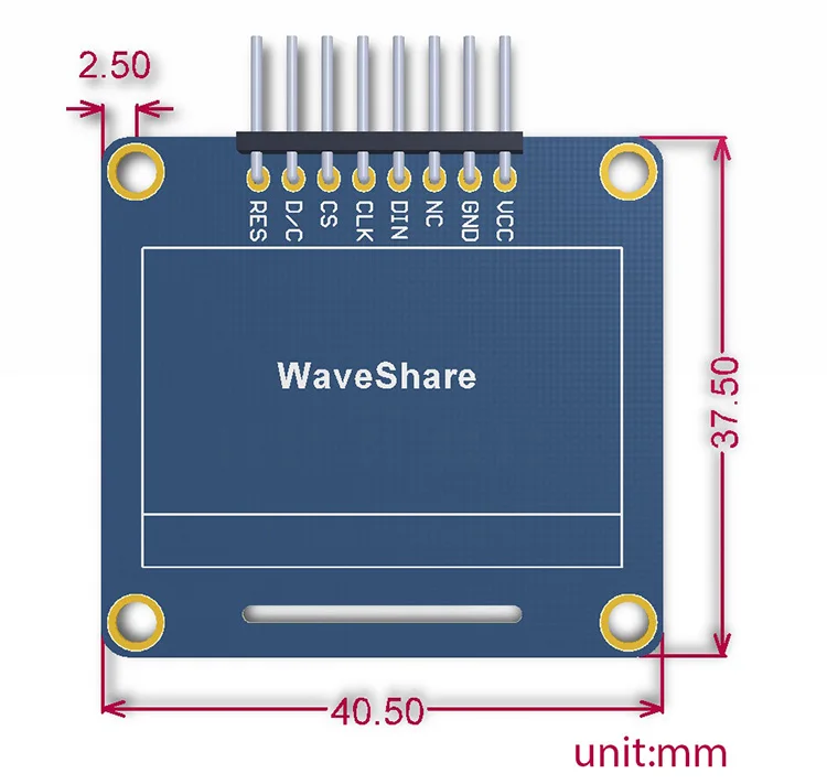 Je 1,3-palčni OLED (B) SPI/I2C vmesniki,ravne/navpično pinheader. SH1106 Voznik Čip LED,Modre barve,širok Vidni kot