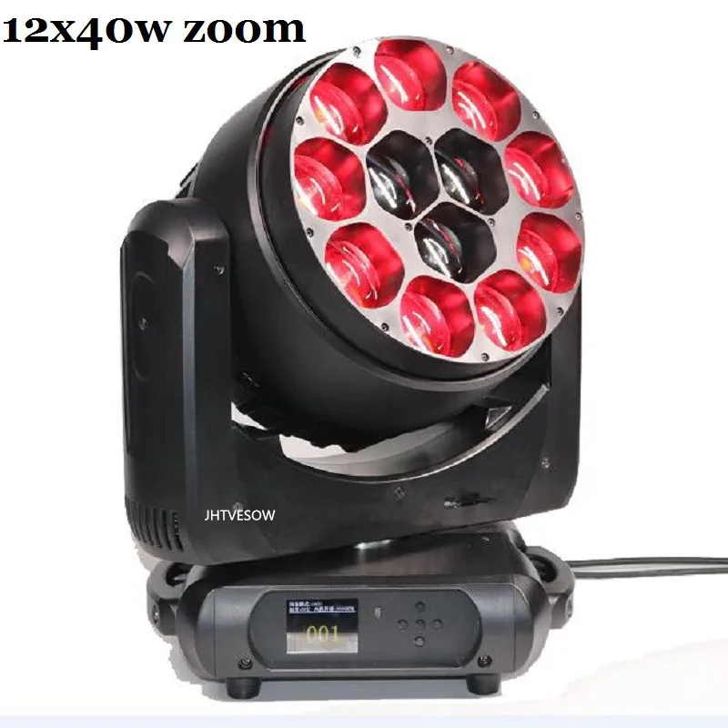 Strokovni stopnji svetlobe 12x40w RGBW Zoom Pranje LED Moving Head žarek sharpy pro gibljive glave razsvetljava dj disco učinek razsvetljavo