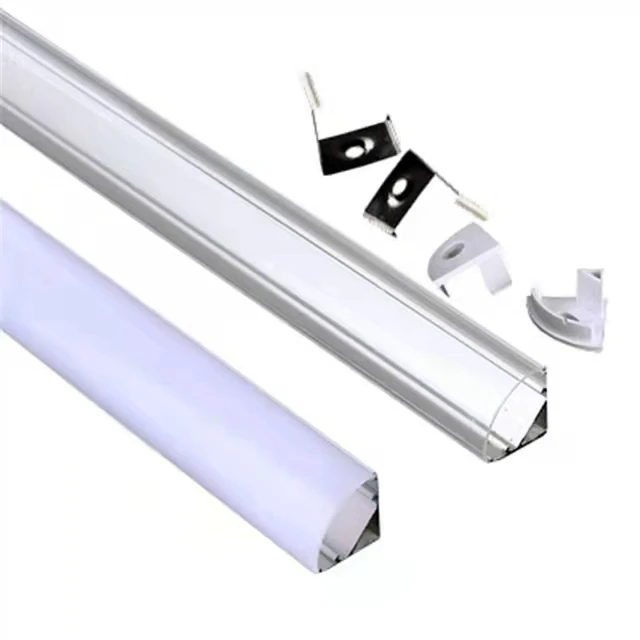 50 CM U /V Slogi LED Alu Profil za V Kabinet LED Luči Bar, Aluminija Kanal Nosilec Pregleden/Mlečno Pokrov