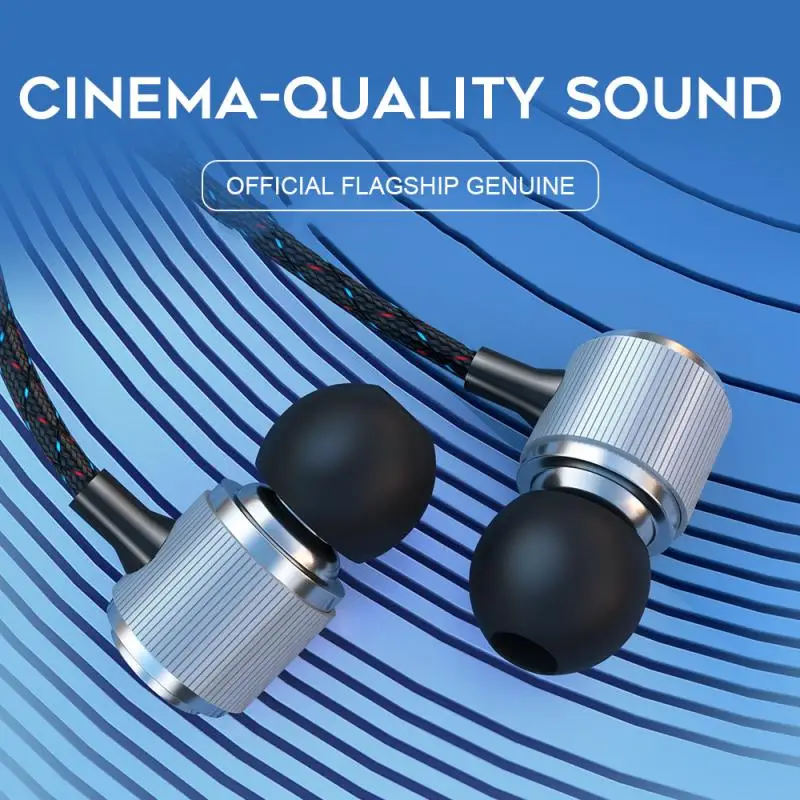 Visoko Guality 3,5 mm Žične Slušalke Kovinski Subwoofer V Uho Oddaljen Nadzor Z Mikrofonom Glasbo, Slušalke Igra Slušalke z ohišjem