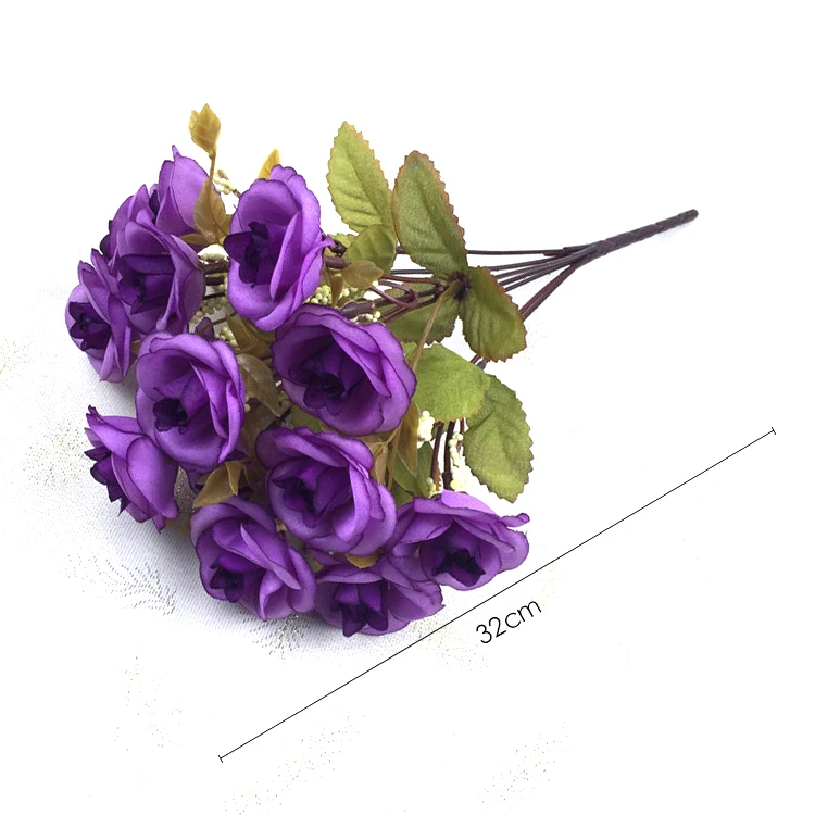 14 Glav/Šopek Svile Rose Evropski Stil Umetne Rože Visoko Kakovost Šopek Ponaredek Cvetje, Poročni Doma Vrt Dekoracijo