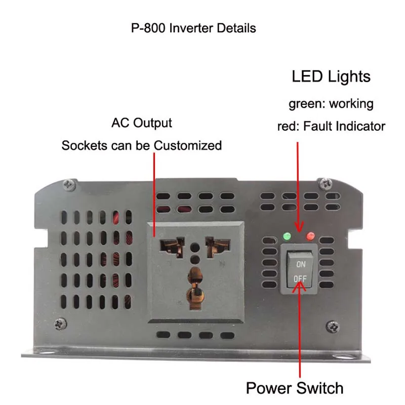 Off-grid 800w Pure Sine Wave Power Inverter DC 48V AC 240V ,CE&RoHS Odobren Eno leto garancije