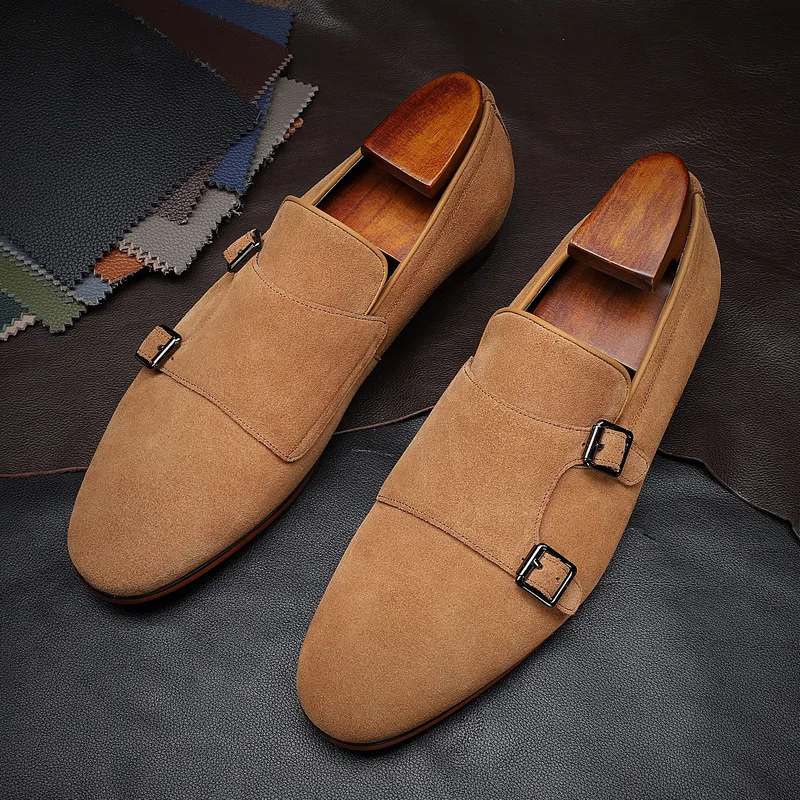 Moški priložnostne naravnega usnja loafers oblikovalec čevlji za moške, visoke kakovosti Pravega Usnja, jeseni, pozimi Britanski retro moški čevlji cowhide