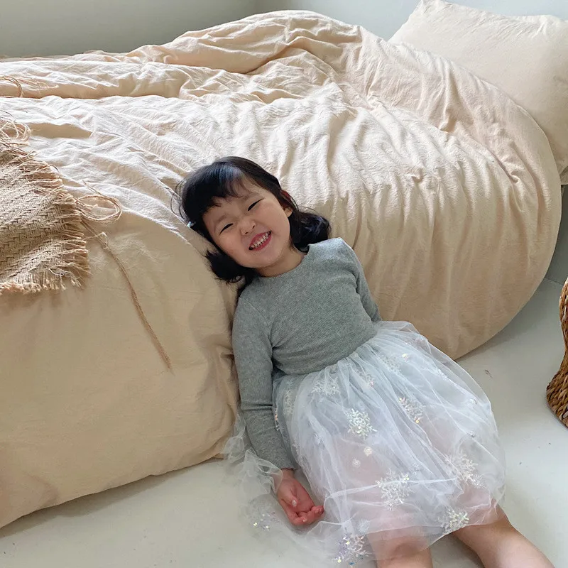 Spomladi Jeseni leta 2020 dekleta Bombaž Dolg Rokav mozaik očesa Tutu obleko 3 barve korejskem slogu princesa obleko za dojencek dekliška