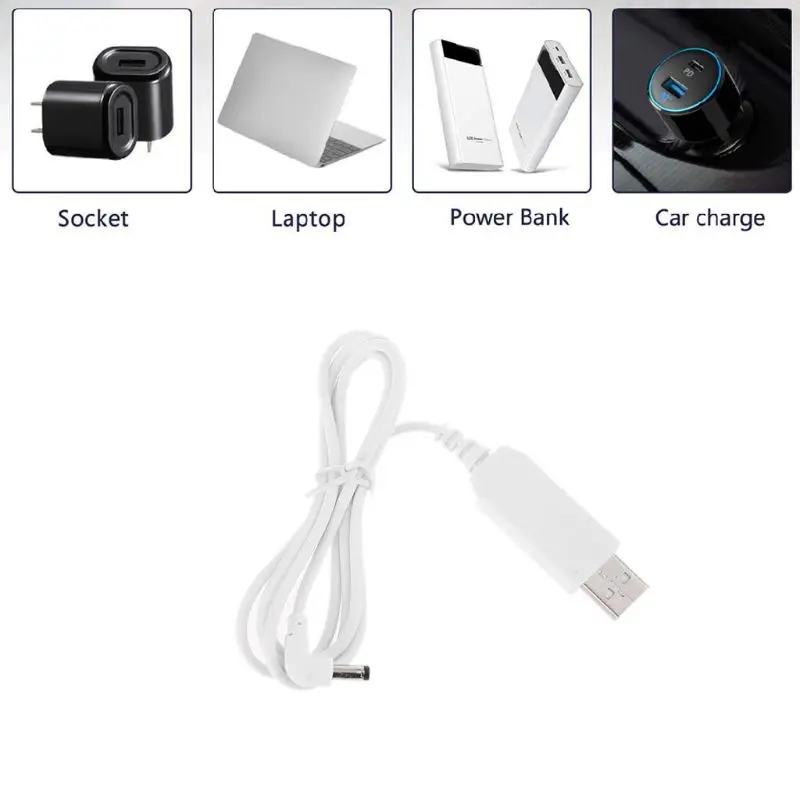 1m Belo Univerzalno 90 Stopinj USB 5V, Da 12V 5.5x2.1mm Korak Navzgor, Adapter Kabel Za WiFi Usmerjevalnik Zvočnik LED Kamere in več