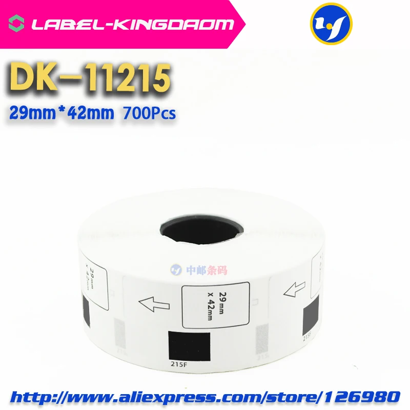 100 Zvitkih Združljiv DK-11215 Oznako 29 mm*42mm Združljiv za Brother Tiskalnik za Nalepke Vsi Prihajajo S Plastično Držalo 700Pcs/Roll