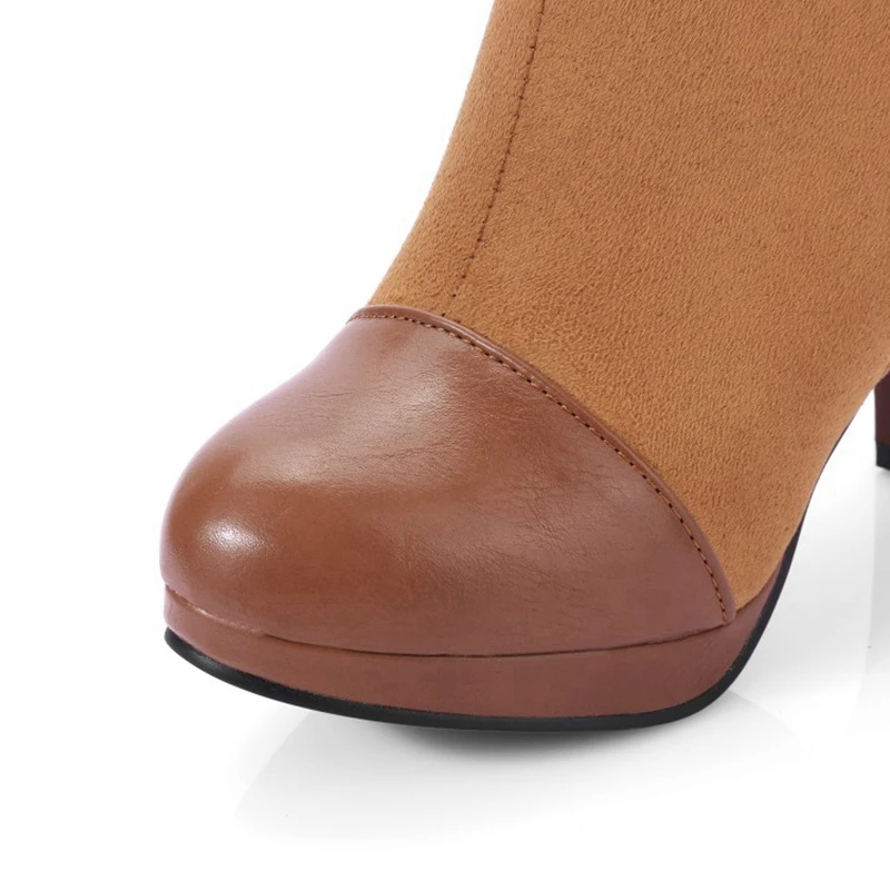 Usnjeni Ženski Ženske Zimski Škorenjčki Zapatos De Mujer Stranka Modni Visoke Pete 9 cm Seksi Jeseni, Pozimi Škornji, Čevlji 2045