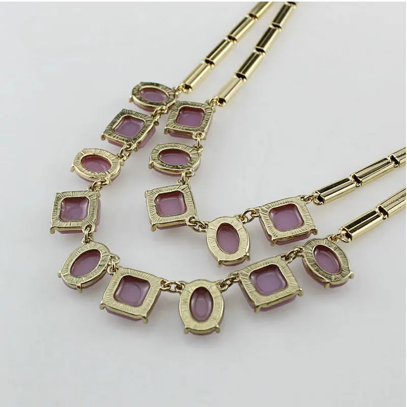 R040 BIGBING modni nakit modni purple kristalno zlati verigi, kratka ženska ogrlica ogrlica debelo nakit