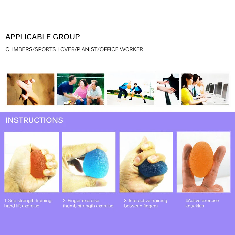 Silikonski Masažo Oprijem Žogo Anti-Zdrs Za Roko Prst Moč Uveljavljati Oprostitev Stres Oprijem Žogo Fitnes Oprema