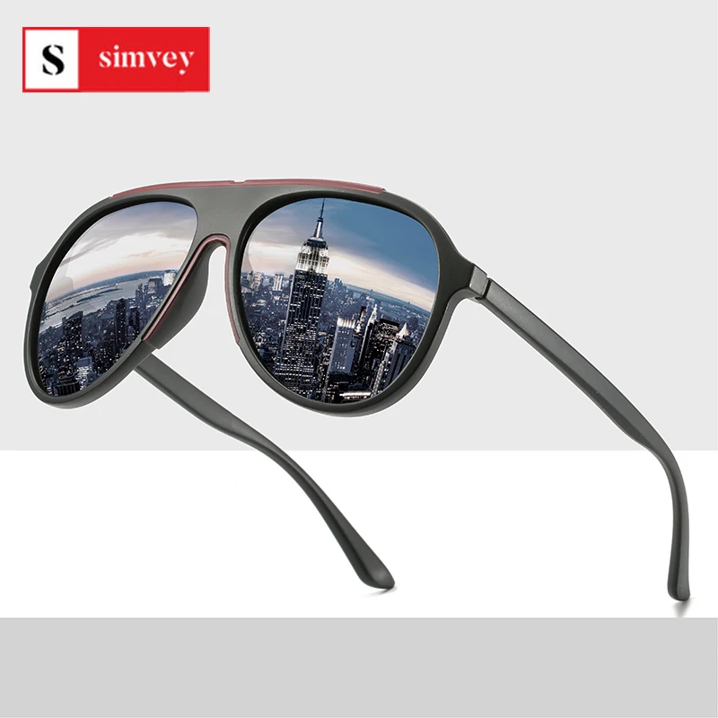 Simvey Moda Pilotni Polarizirana Prevelik Vintage Sončna Očala Luksuzni Moških Vožnjo Sončna Očala Plaža, Sonce, Senco Oculos De Sol