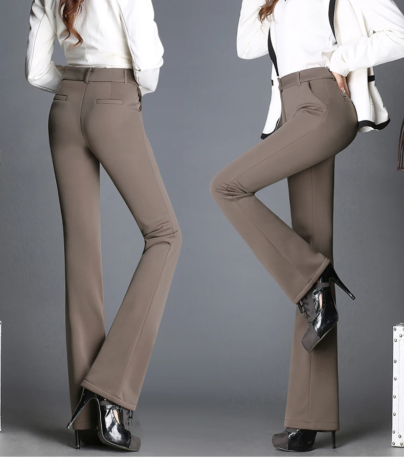 Trendi Izdelkov 2020 Ženske hlače spomladi Visoko pasu hlače Visoke kakovosti Majhne sežgati hlače Zahodni hlače Vrh ženske oblačila