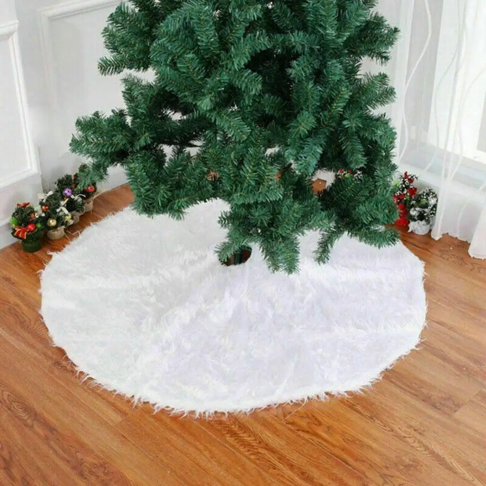 Božično Drevo Krilo 1pc Belo Preprogo Božično Drevo Znanja Okraski Za Božično Krilo Doma Mat Pokrivajo Tla Novo Drevo Leto M5O9