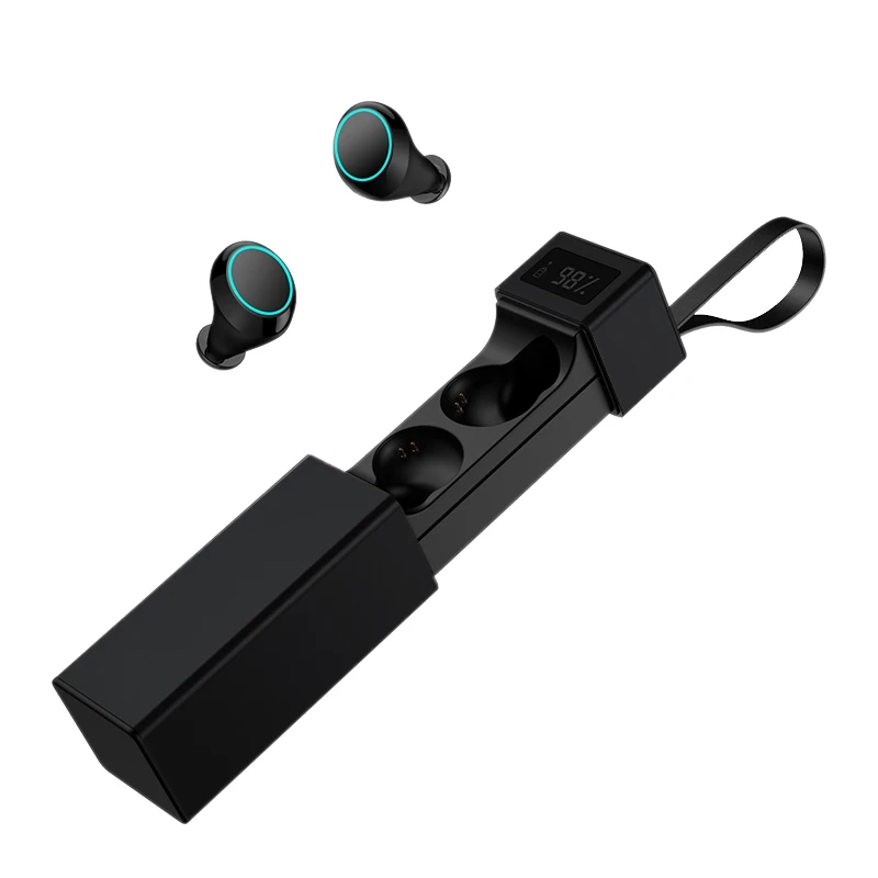 Hi-fi Bluetooth 5.0 Slušalke IPX7 Sweatproof z Zaslonom Brezžični Binaural Pritisnite Polnjenje Soba, Slušalka, Slušalke