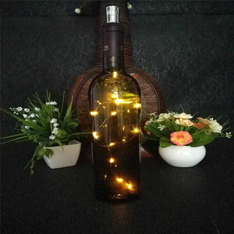 1.95 M Vino BottleLED Niz Luči Bakrene Žice Pravljice Garland Luči Božič Stranka Poroka Dekoracija