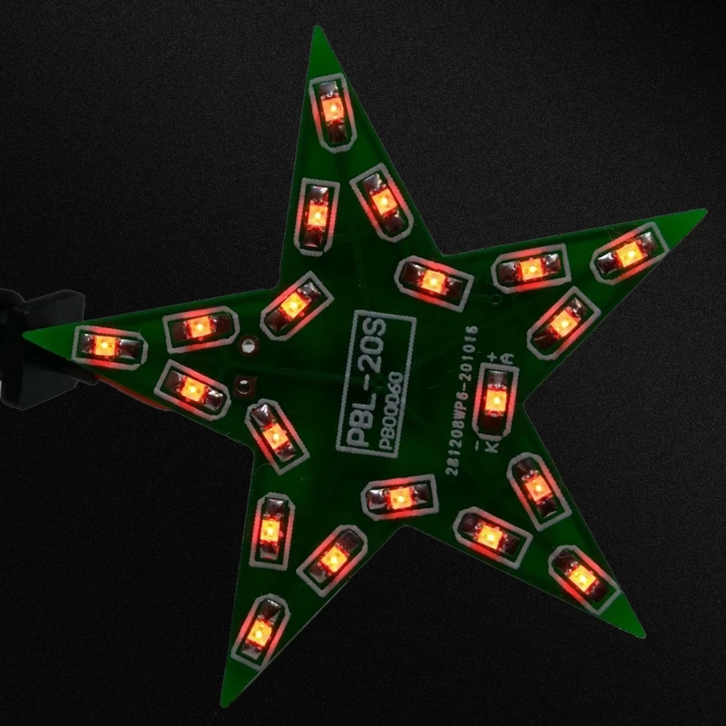 DIY Kit Pet Opozoril Star utripajoča Lučka Gradient LED Luč za Spajkanje Rdeče 203A