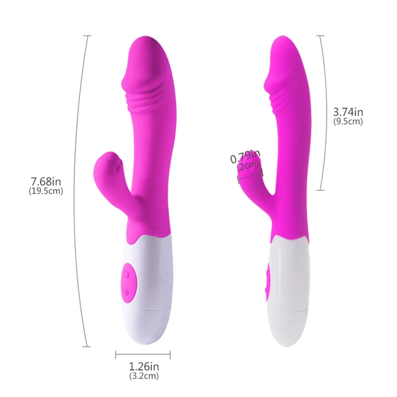 G Spot Vibrator Rabbit Vibrator za Ženske Dvojno Vibracij, Vodotesno Silikonsko Ženske Vagine, Klitoris Massager Sex Igrače Za Womens