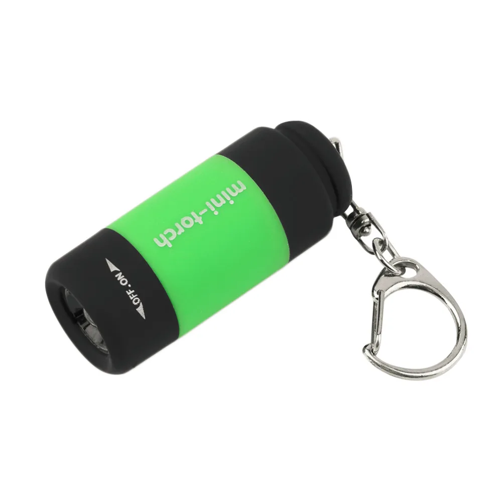 Debelo 1pcs Prenosni Mini Keychain Žep Baklo USB Polnilne Luči Svetilka Svetilka 0,5 W 25Lm Multicolor Mini-Bakla