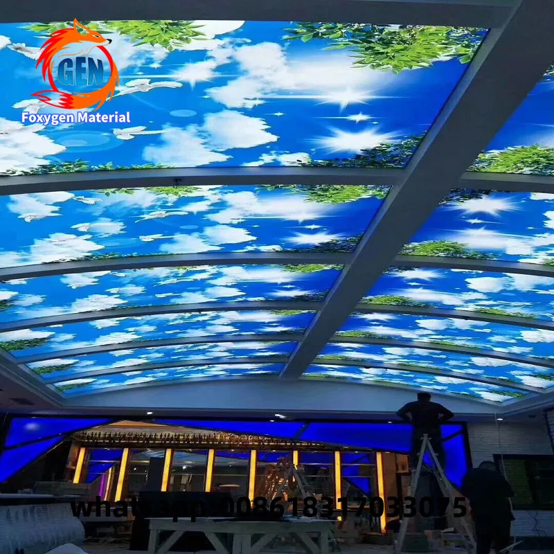 Projekt Guangzhou Proizvaja tekstilne stretch tkanina za strop notranji dekor s 15-letno garancijo za bazene