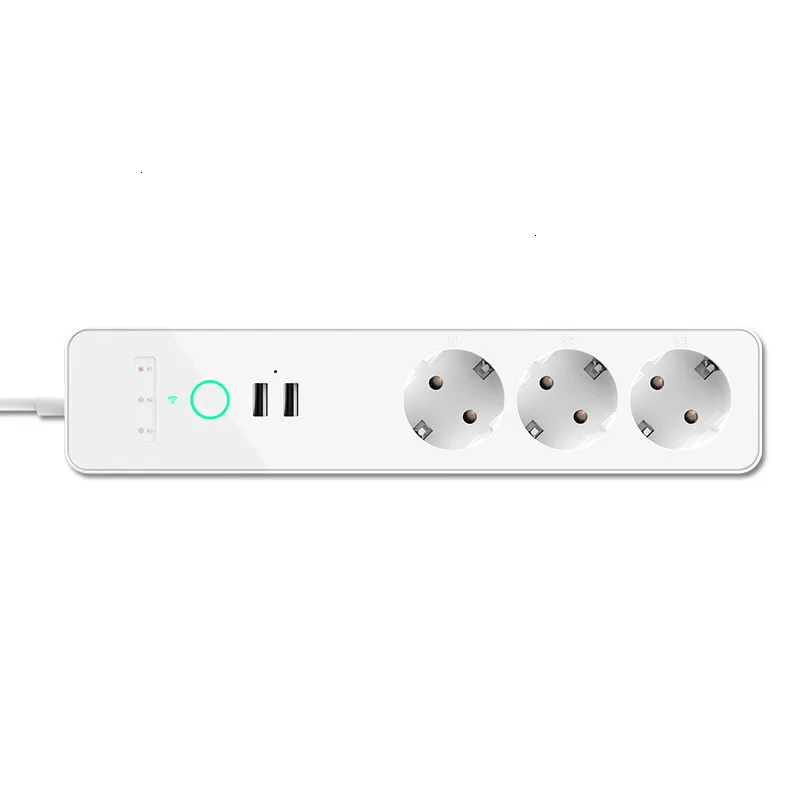 EU Wifi Smart Power Trak 3 Vtičnice Plug 2 Polnjenje prek kabla USB Port Čas Tuya Aplikacijo Glasovni Nadzor Dela z Alexa googlova Domača stran