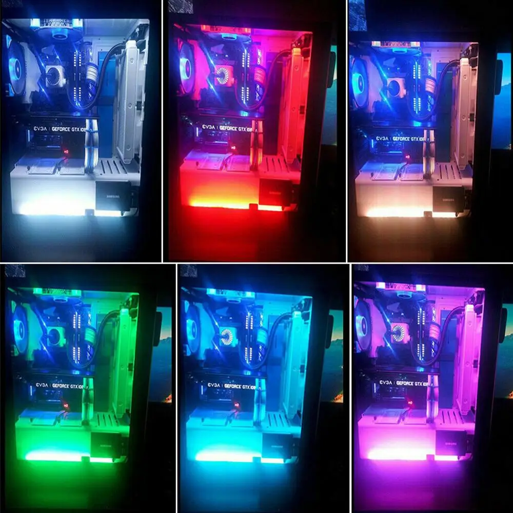 PC RGB Gaming LED Trakovi Luči povezovanje skladu Primeru Razsvetljavo Igralec DIY