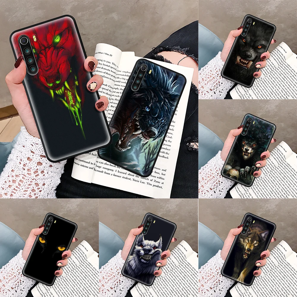 Žival je Volk Umetnosti Primeru Telefon Za Xiaomi Redmi Opomba 7 8 8T 9 9 4 7 7A 9A K30 Pro Ultra black Nazaj Trend Funda Precej Coque 3D